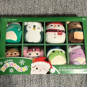 4” Squishmallows Christmas Ornaments 8 Pack